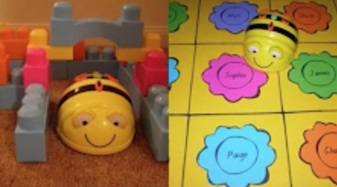 Materialen, zoals robots en boeken